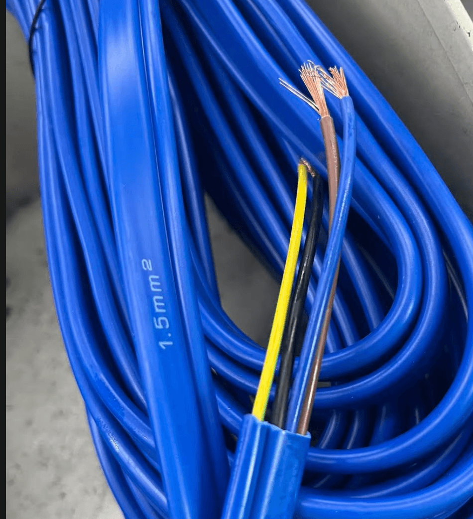 1.5mm² submersible pump cable, 50 metres included with every CALFO Hydrotech pump